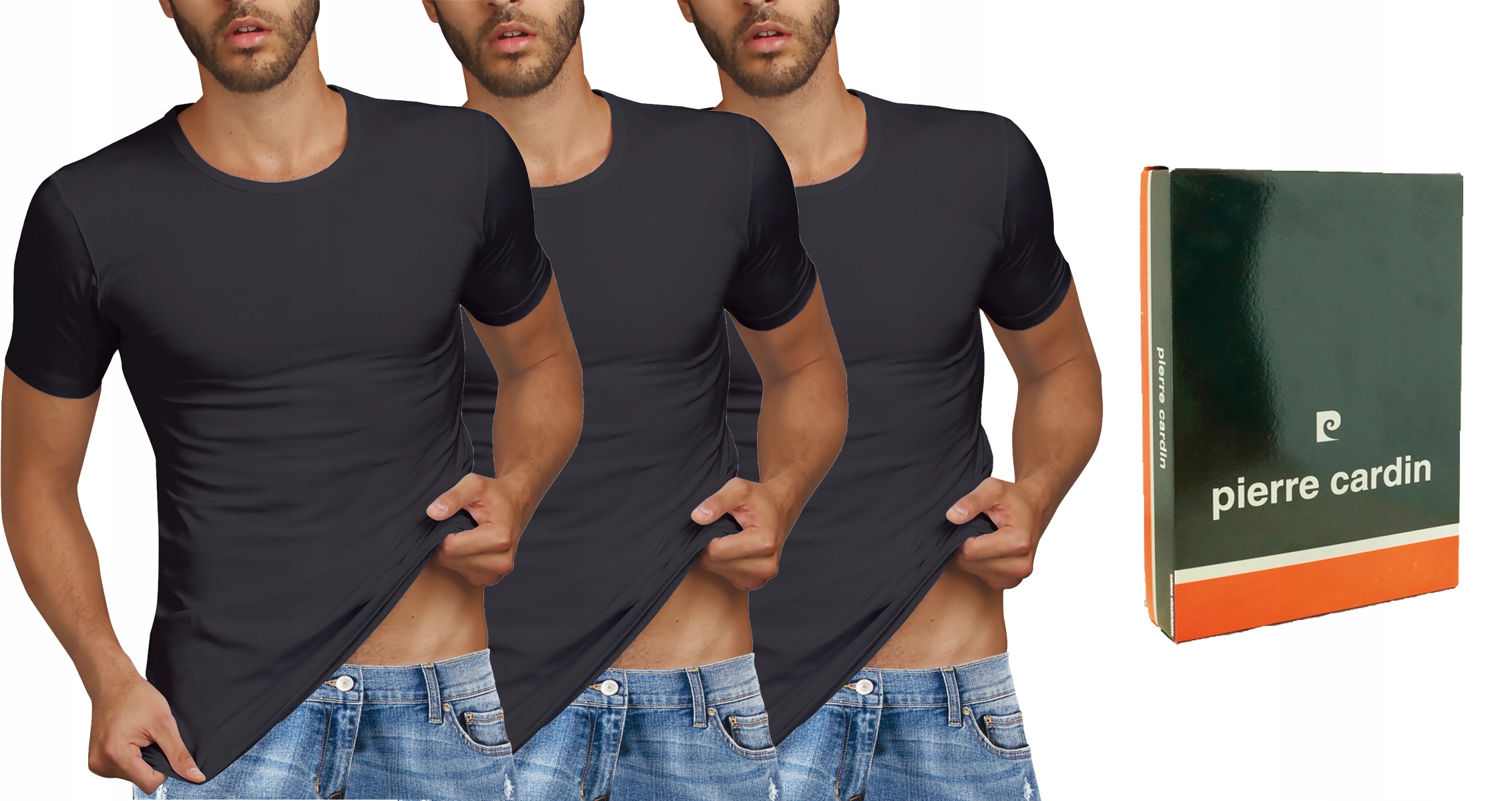

3 Pack koszulka Pierre Cardin PCU100 kr rękaw r XL
