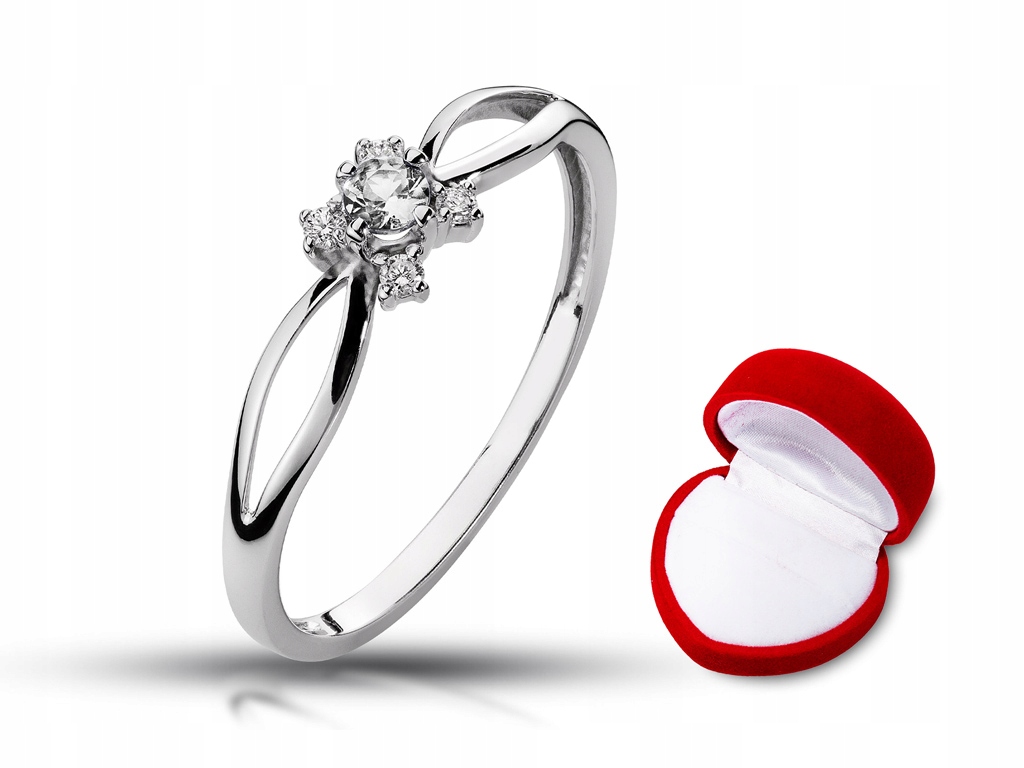 

-10% Pierścionek zaręczynowy z brylantami 0.15ct