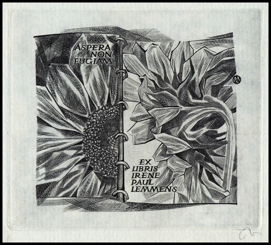 Jakubowski Wojciech 1967 Exlibris C2 Kwiaty 297