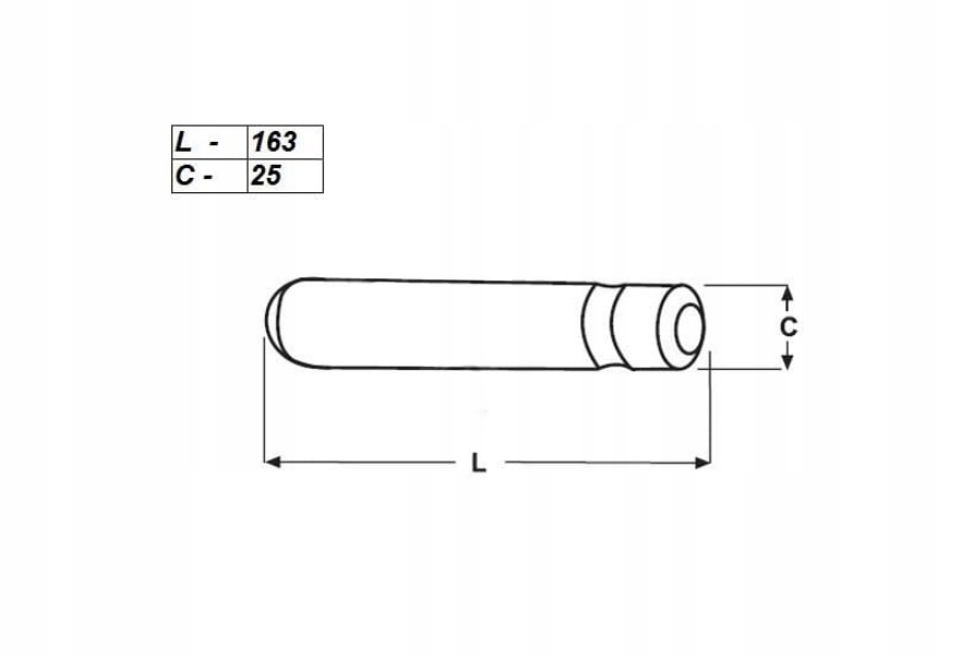 SWORZEŃ ZĘBA SYSTEM CAT J550 6Y8558 163mm fi 25mm Producent części KTS