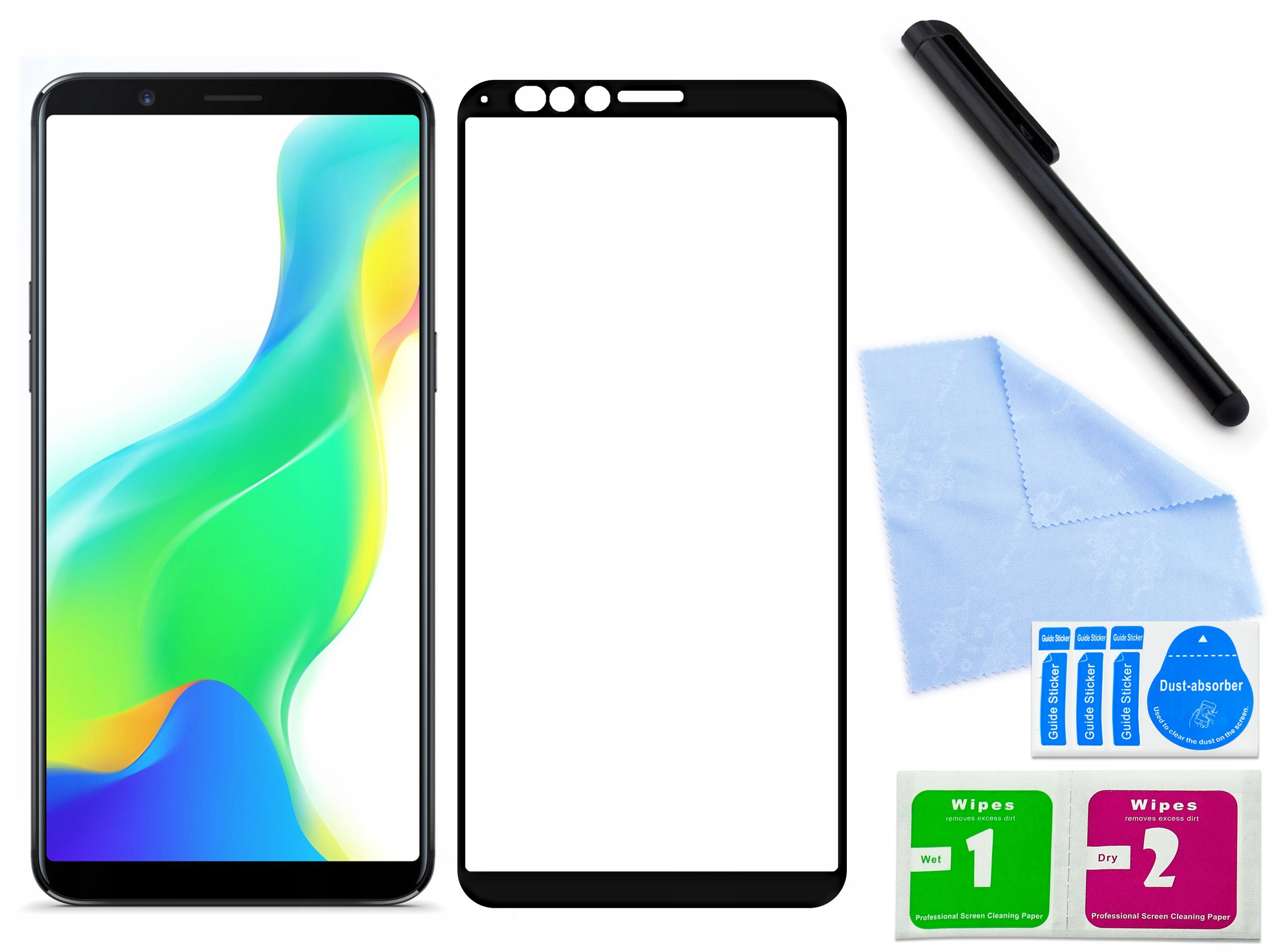 

Zaokršglone szkło 3D, do Oppo R11s Plus Czarne
