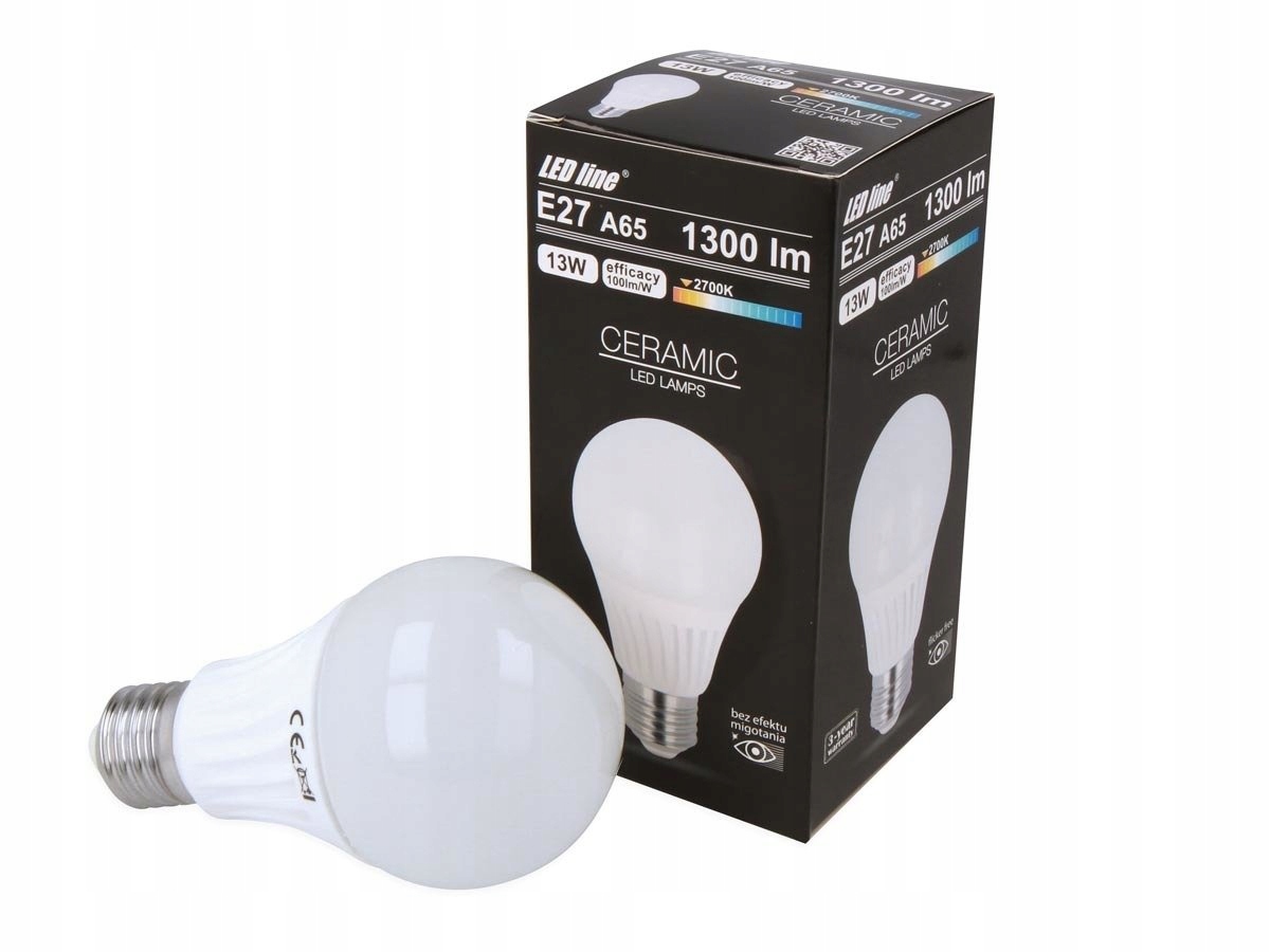 

Żarówka Led E27 13W 1300LM Ceramika Ciepła 3 Lata