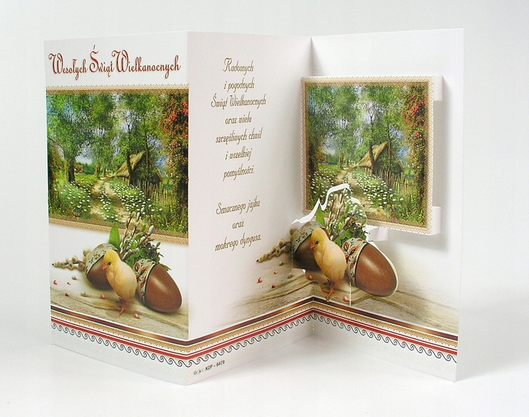 KARNET LAURKA KARTKA WIELKANOC PRZESTRZENNA