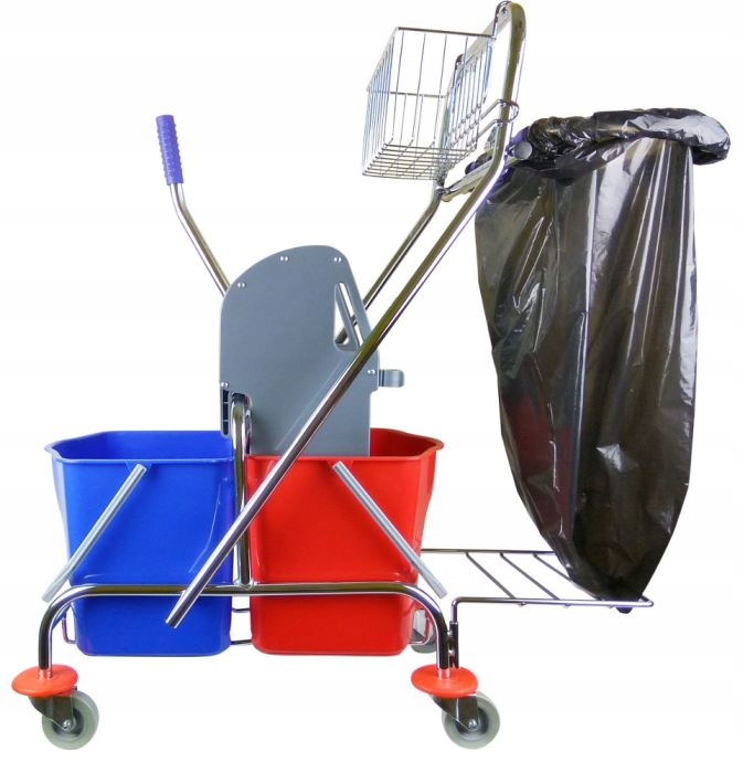 

Wózek Do Sprzątania 2x17L Koszyk + Uchwyt Na Worek
