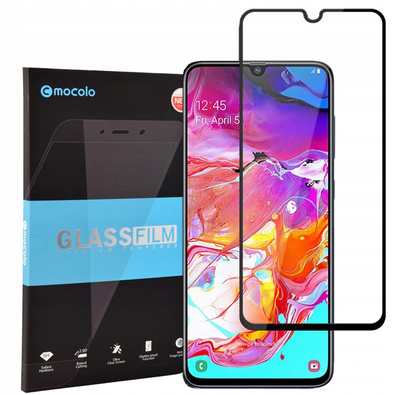 

Szkło hartowane Mocolo Tg+ do Galaxy A70, Fg, 9H