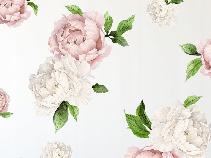 NAKLEJKI NA ŚCIANĘ PIWONIE KWIATY 100cm x 200cm Długość 200 cm