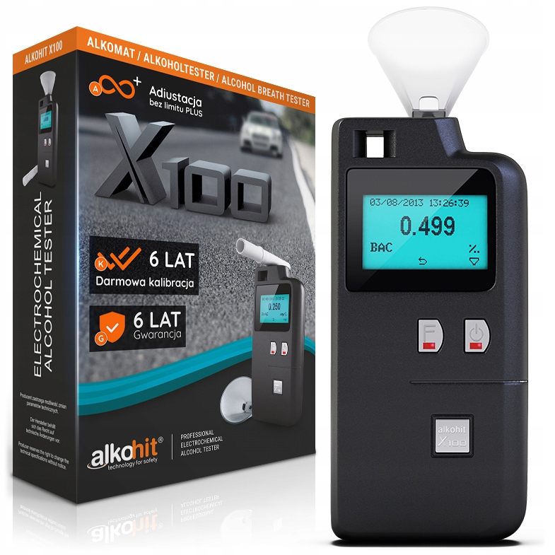 

Alkohit X100 Policyjny kalibracje Free