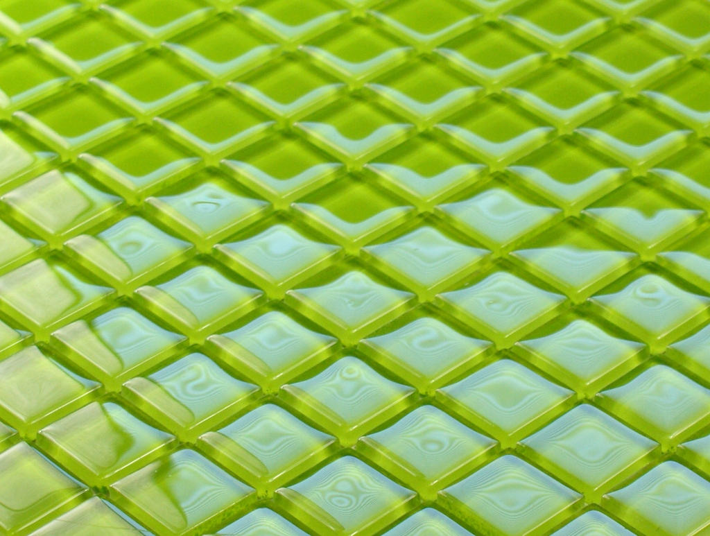 Mozaika szklana zielona LEMON 1 Wykończenie błyszczące