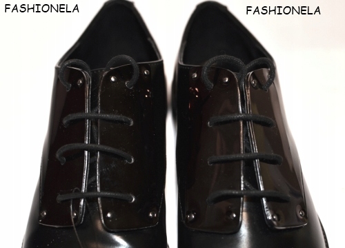 STRADIVARIUS BOTKI CZARNE OXFORDY BLASZKA HOT 40 Rozmiar 40