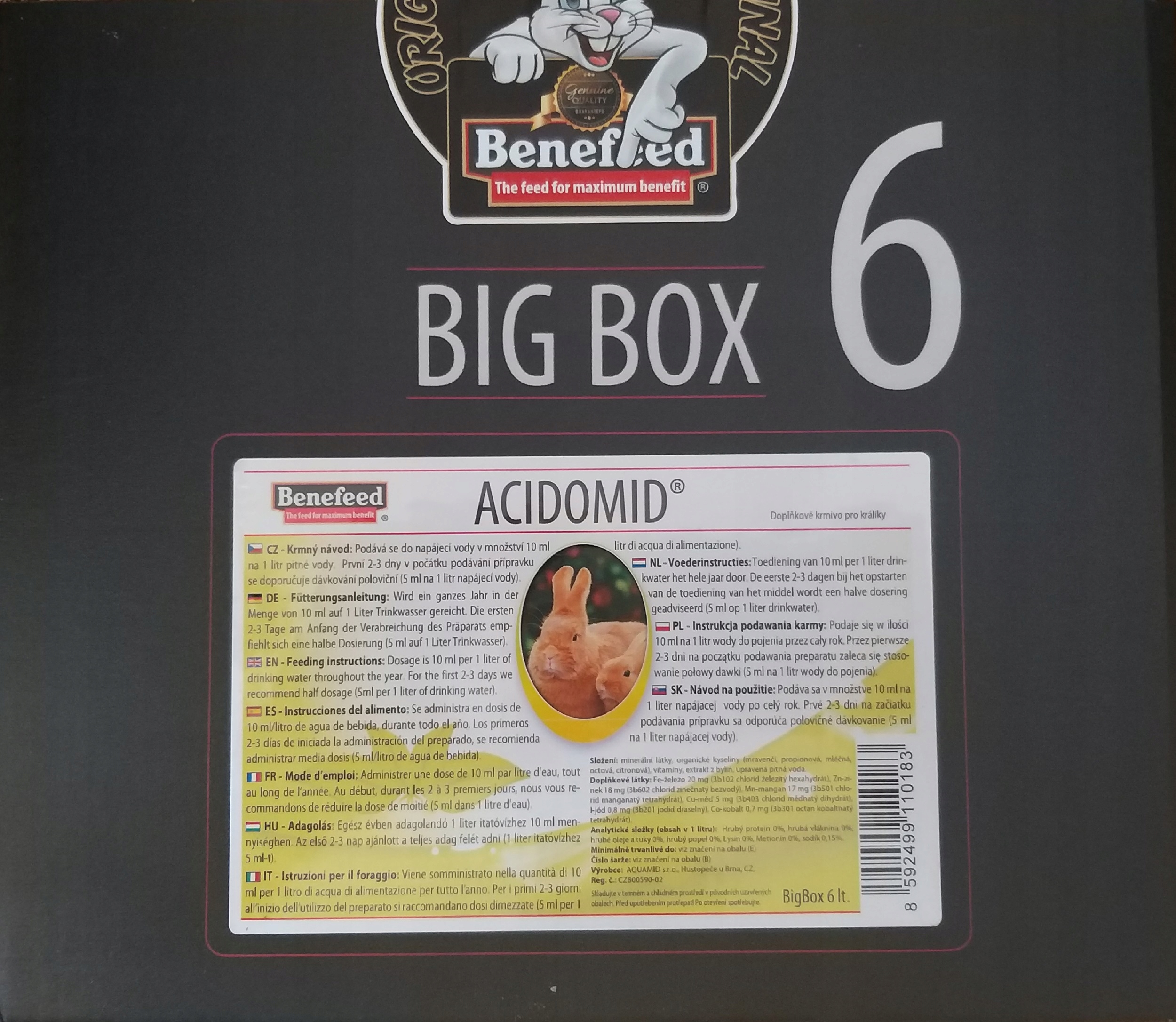 

Acidomid K 6L Przeciw Kokcydiozie króliki królik