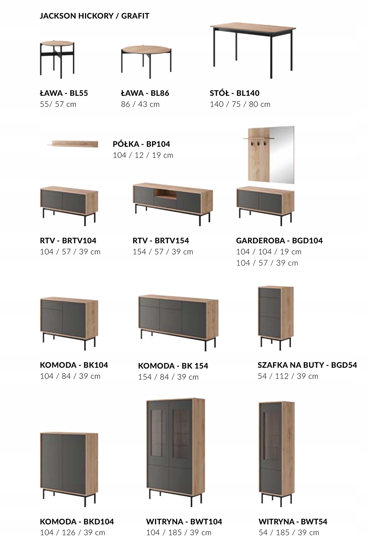 Szafka Komoda RTV FLOW 104 cm Indrustialne Meble Kod producenta BRTV104