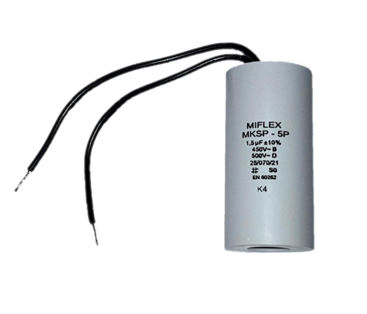

Kondensator rozruchowy silnika 1,5uF 450V Miflex p