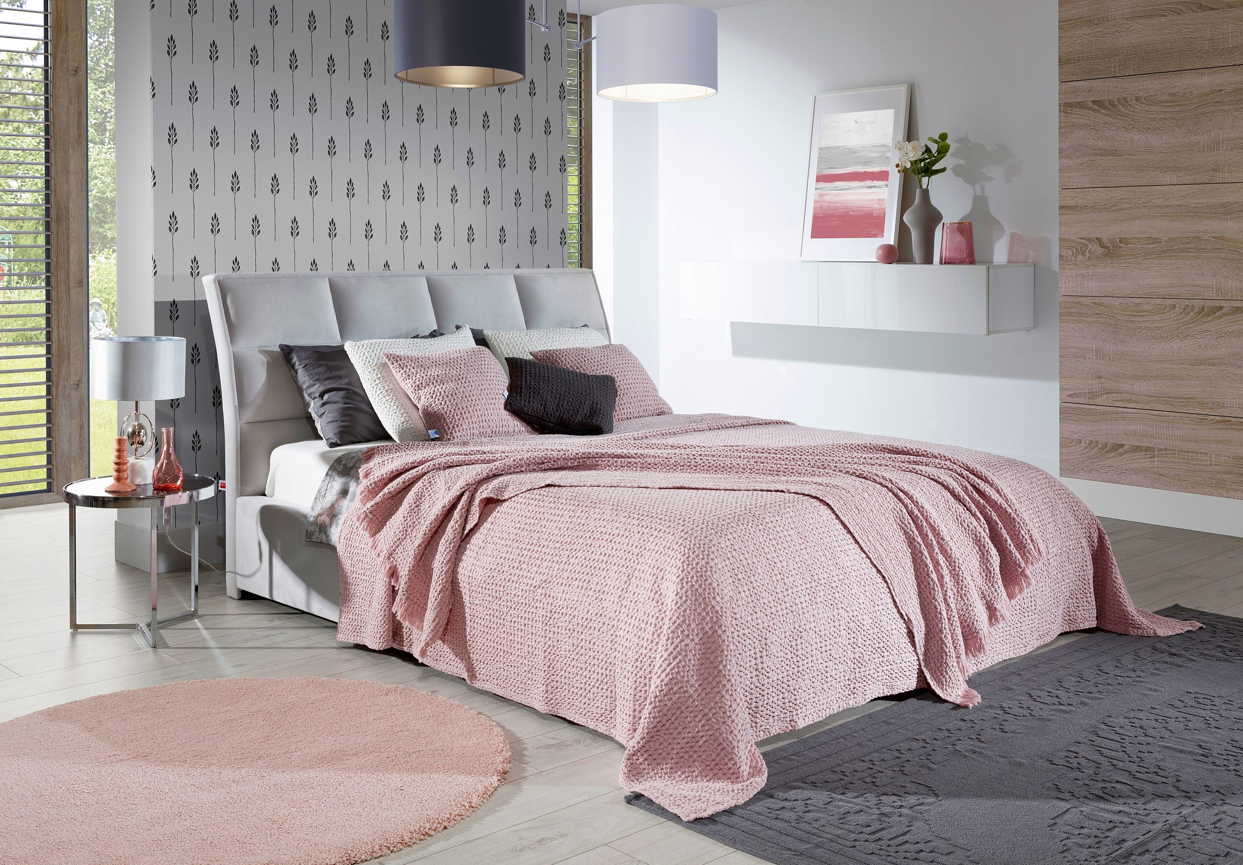 Přehoz na postel bavlněný pléd 200x240 VitalHome Růžový ND27965