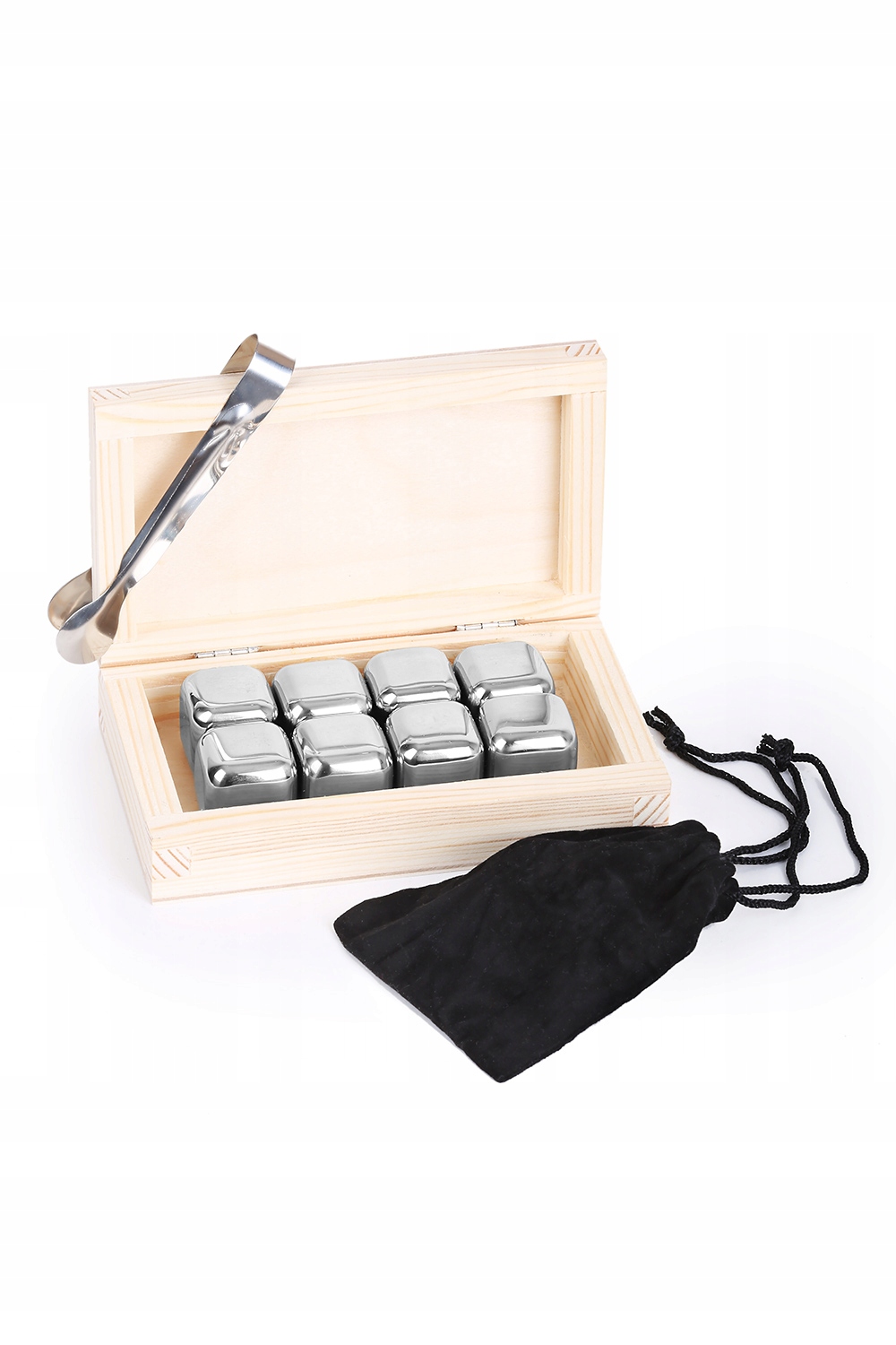 

Metalowe Stalowe Kostki Lodu Do Drinków - 8 Kostek