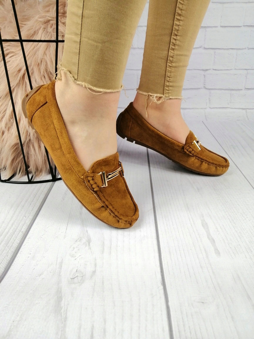 MOKASYNY ZAMSZOWE CAMEL BRĄZ DAMSKIE BALERINY R.37 Model T351P CAMEL