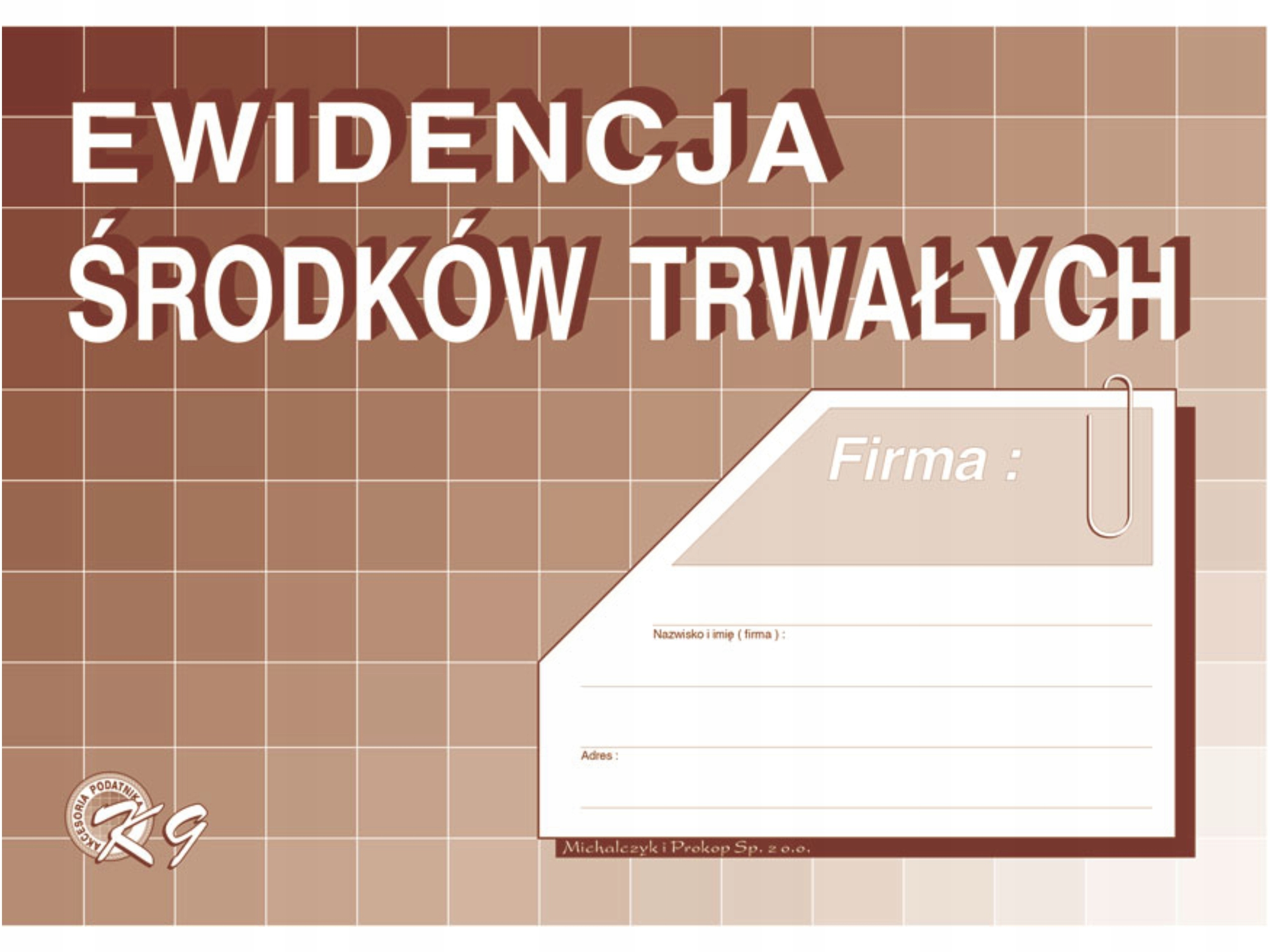 

Druk bloczek ewidencja środków trwałych Mipro K9