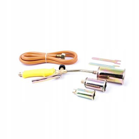 Pokrývačský hořák s 3 kulatými koncovkami 40 cm – hadice 1.5 m pro láhev na vodu