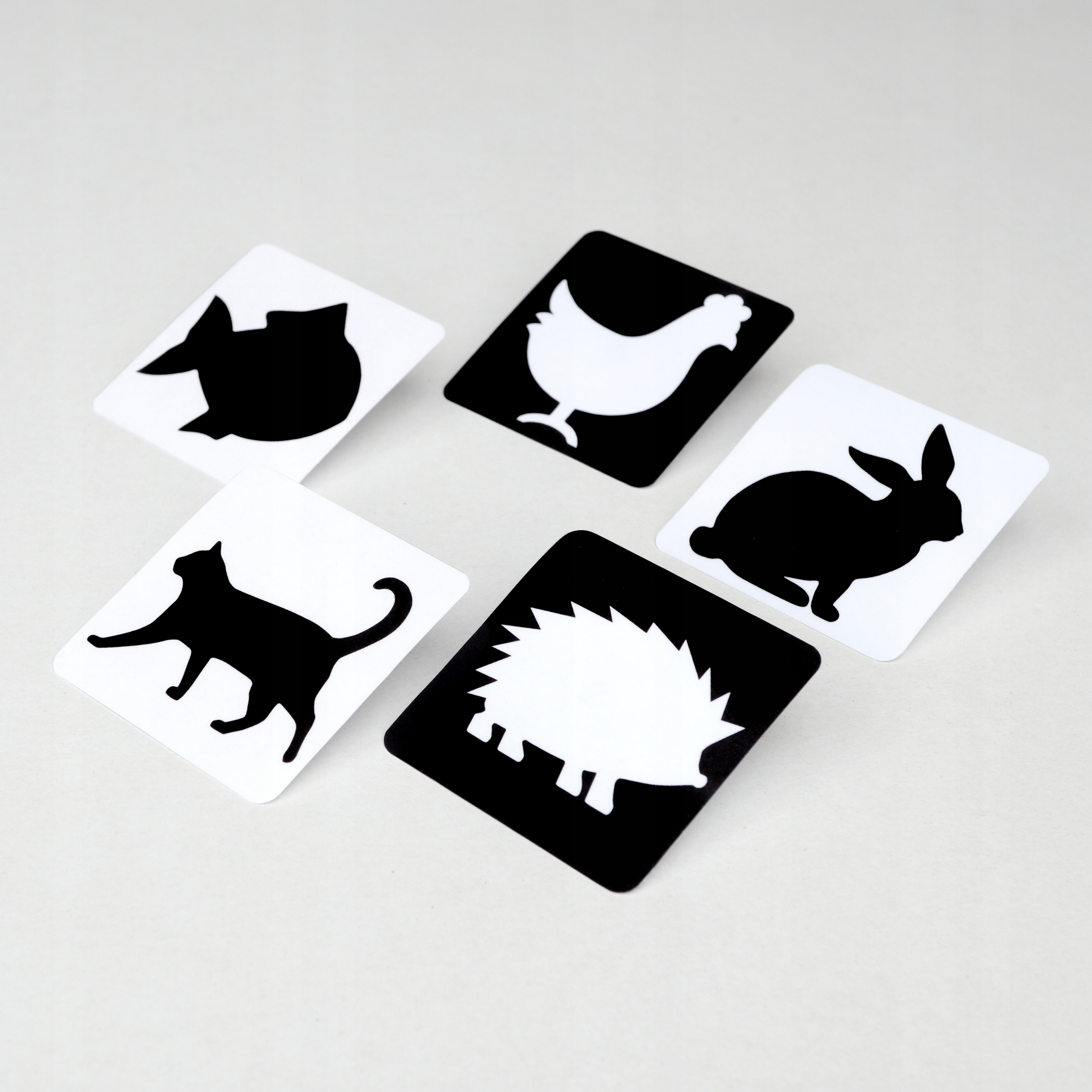 Kontrastowe karty do Mobilu Karuzeli - ZWIERZĘTA