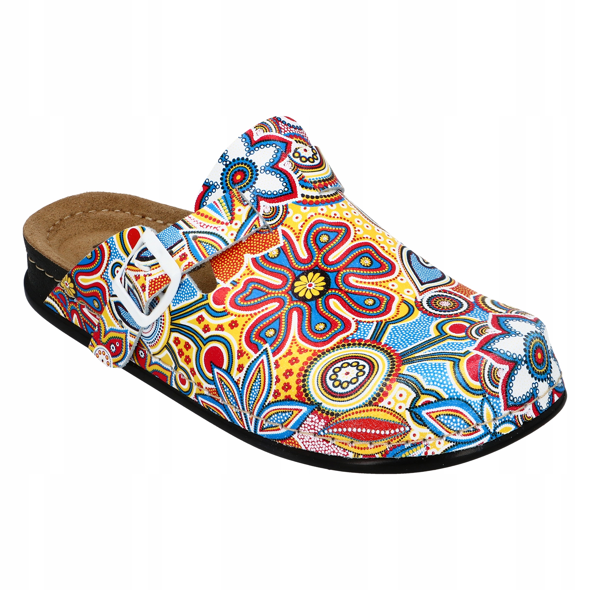 

Anatomiczne Damskie Klapki Zdrowotne Skóra