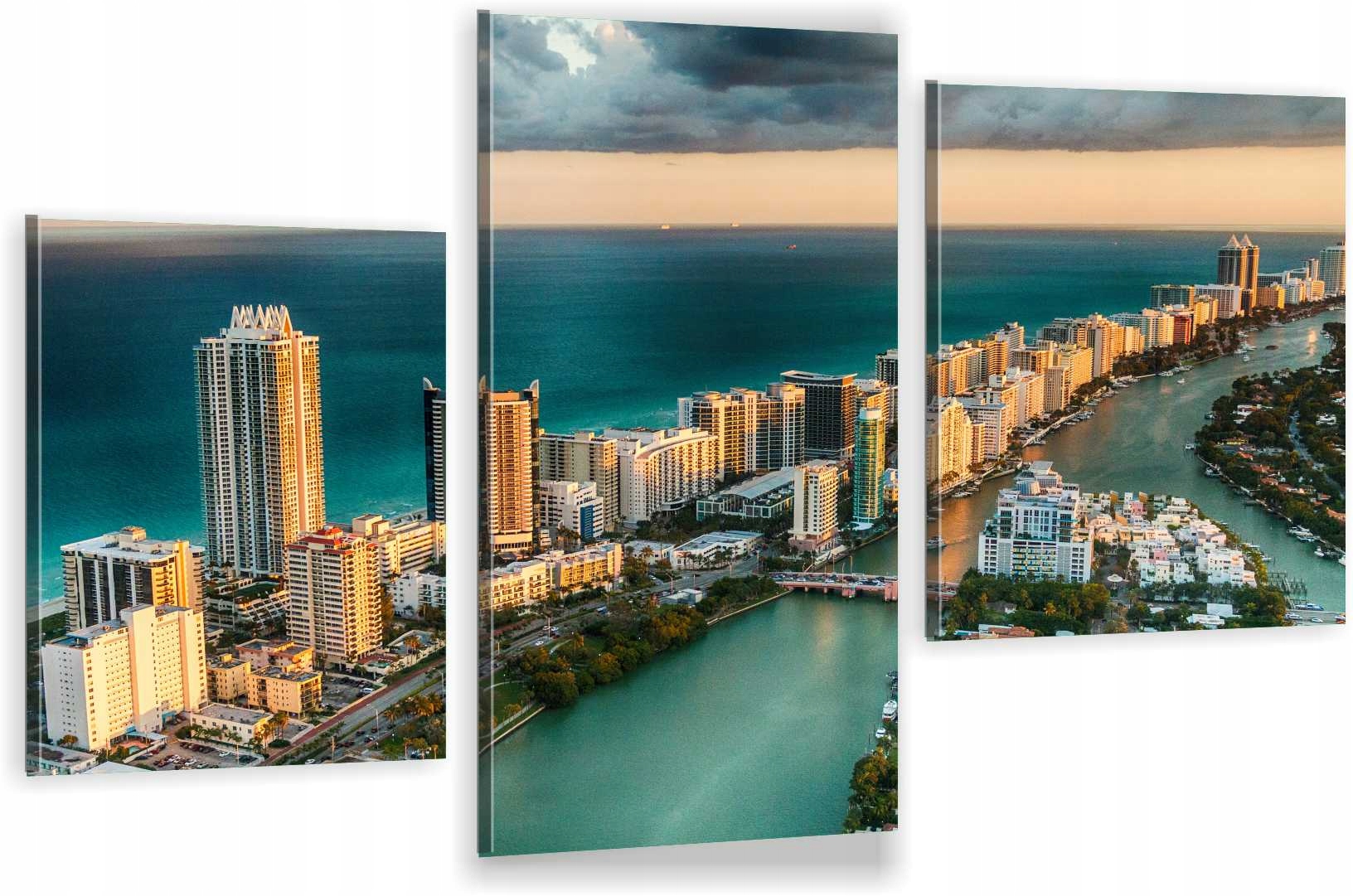 

Tryptyki Obraz Na Ścianę Miami Miasto Widok 800 Wz
