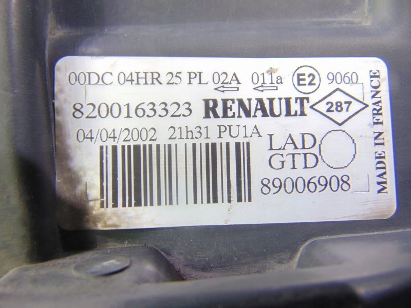 фара левая renault LAGUNA II англия