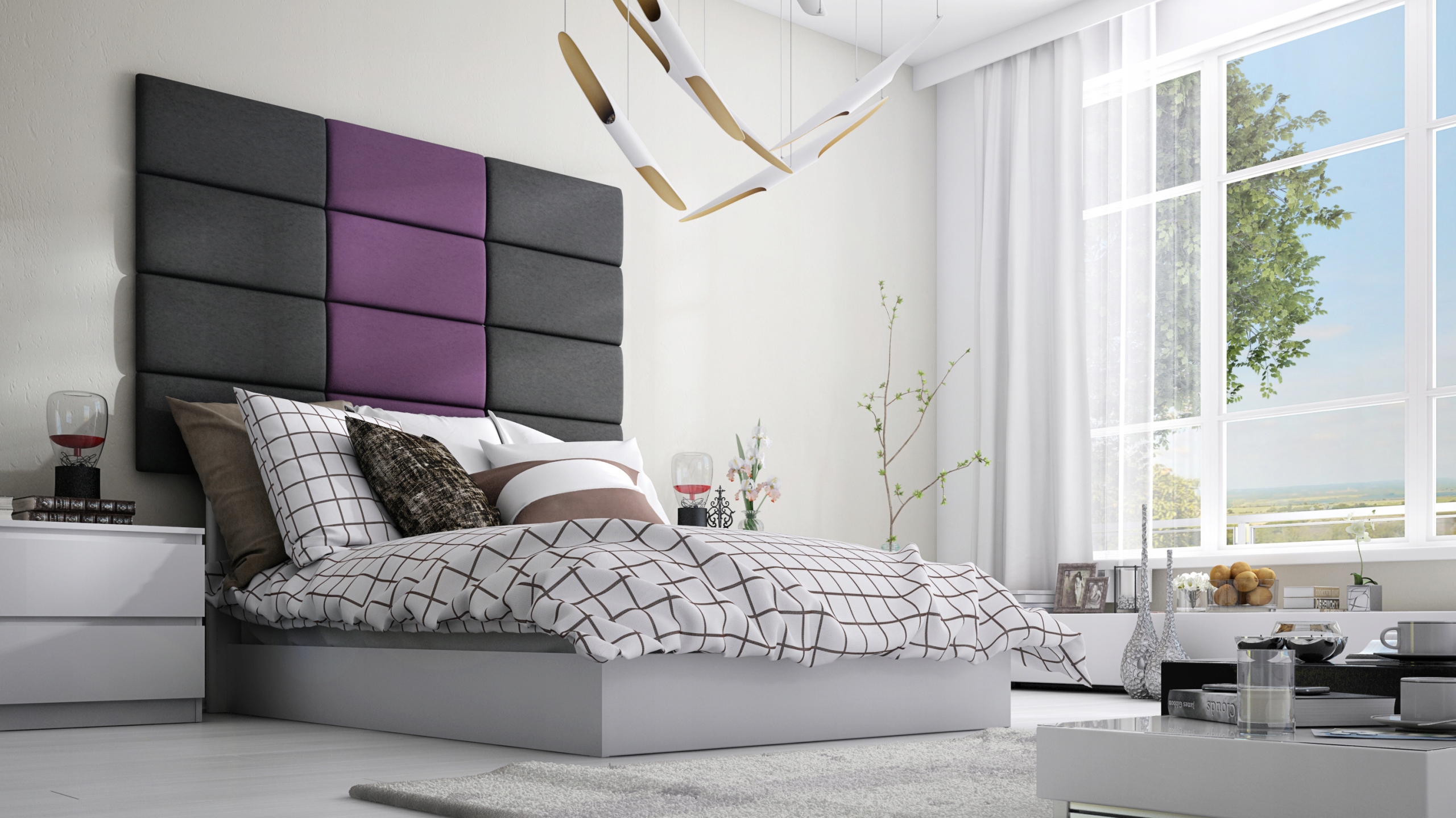 

Panele ścienne tapicerowane 40x30 zagłowie salon