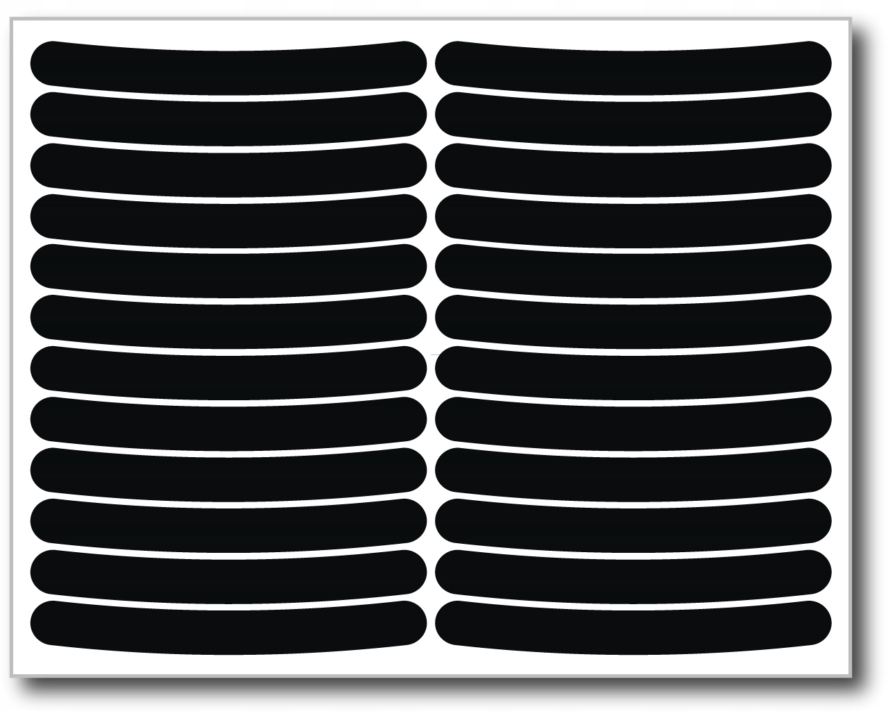 ODBLASKOWE naklejki odblask na koło rower, motor Kolor dominujący czarny