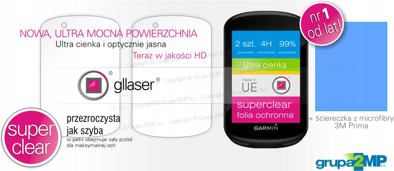 Folia ochronna GLLASER SC do Garmin EDGE 530 Rodzaj folia ochronna