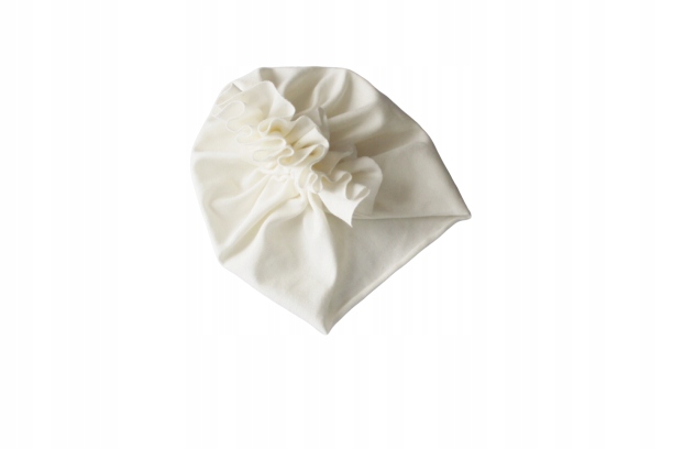 

Czapka turban ecru Lekki 34-36 chrzest noworodek