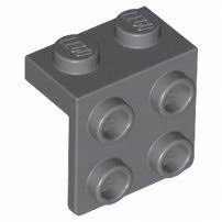 

Lego Płytka Łamana 1x2-2x2 Ciemno Siwa 44728 2szt