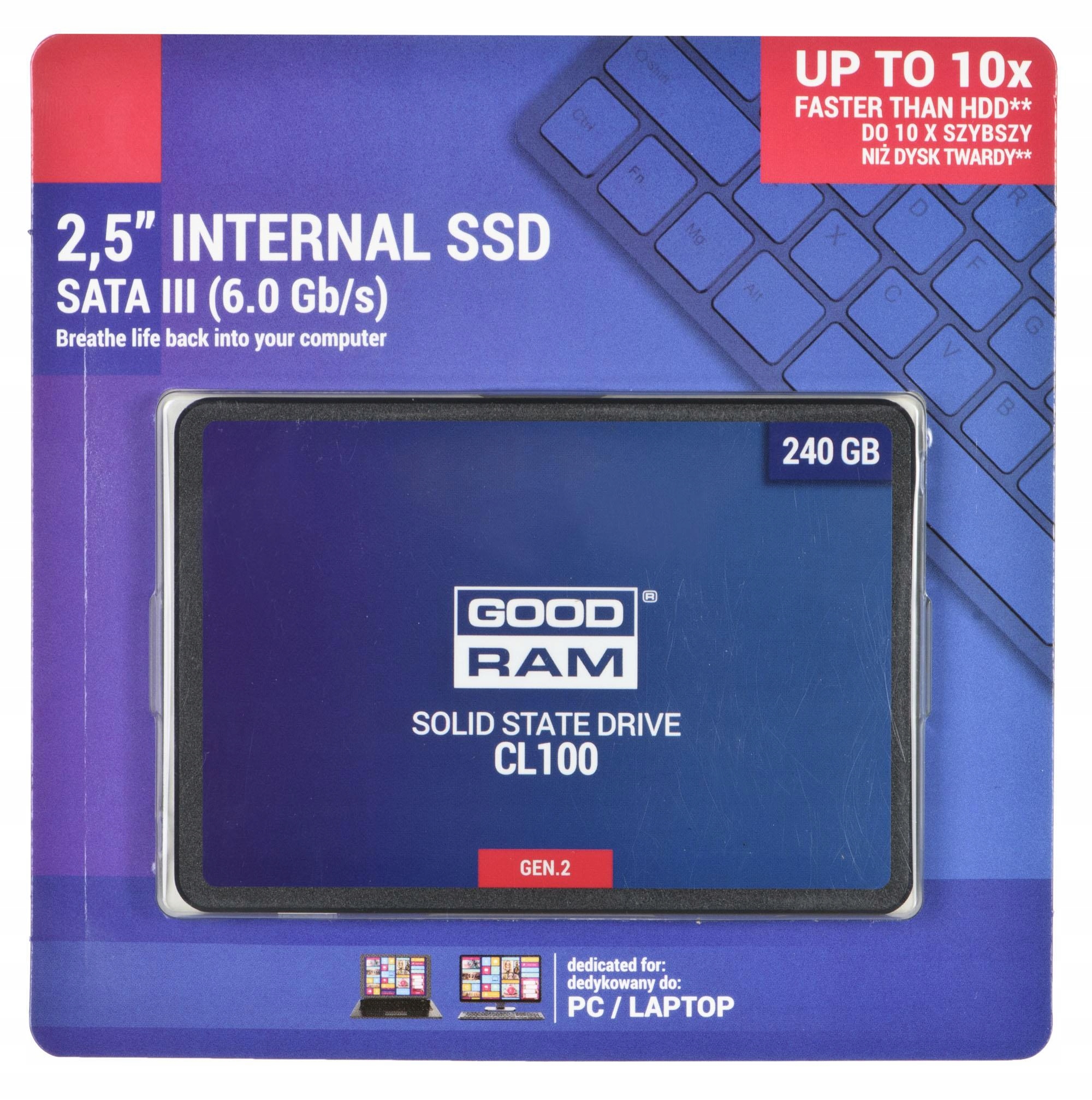 

Dysk GoodRam Ssd CL100 240GB Gen.2 520/400 MB/s