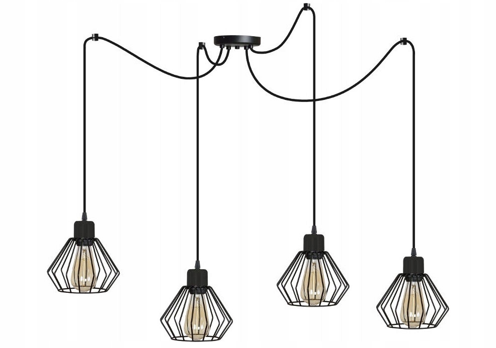 

Lampa Wisząca Sufitowa Pająk Żyrandol Loft Diament