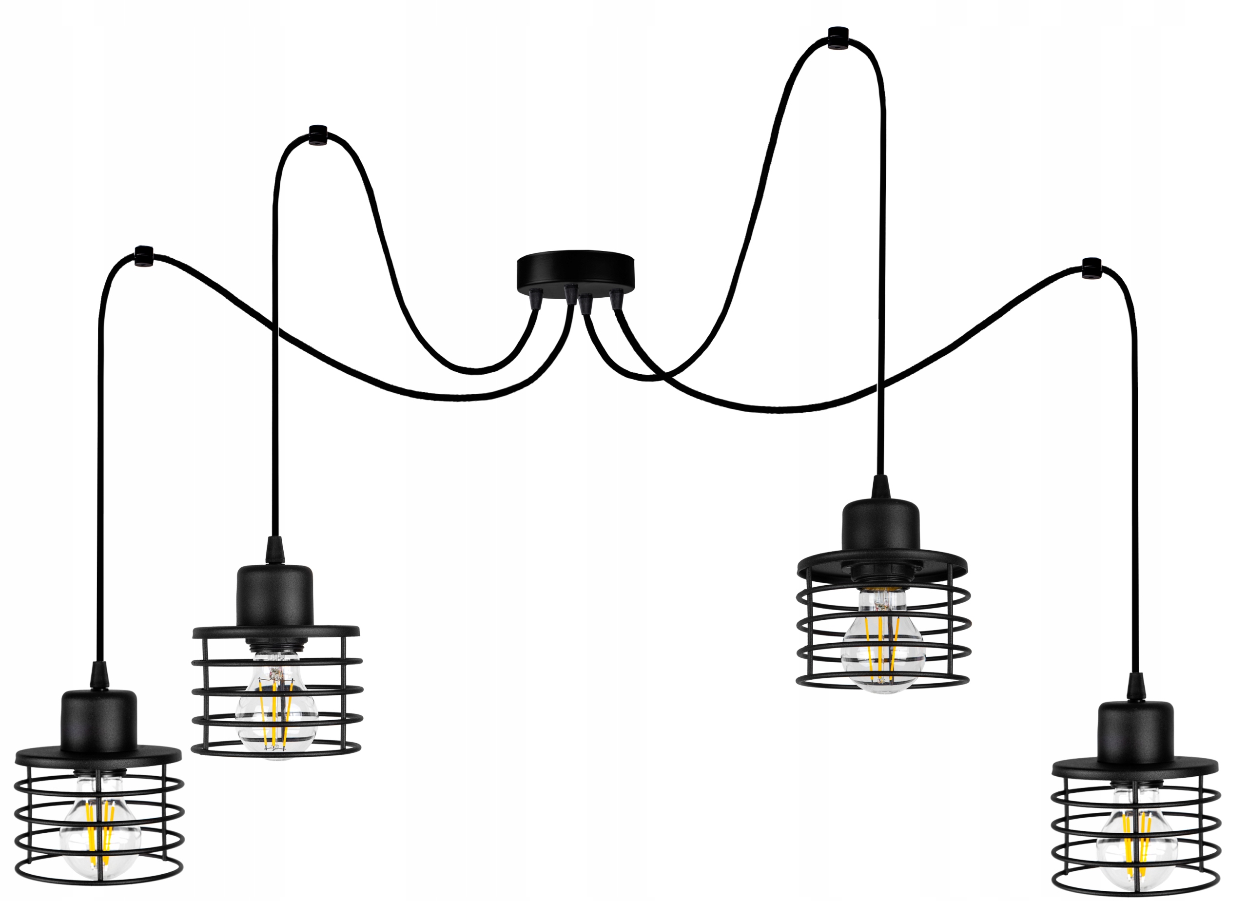 

Lampa Wisząca Sufitowa Żyrandol Pająk Edison Loft