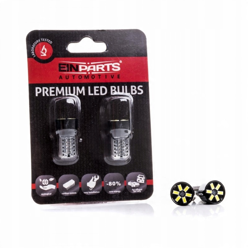 

2x W5W Einparts Led Can-bus Aluminiowe 6000K Czoło