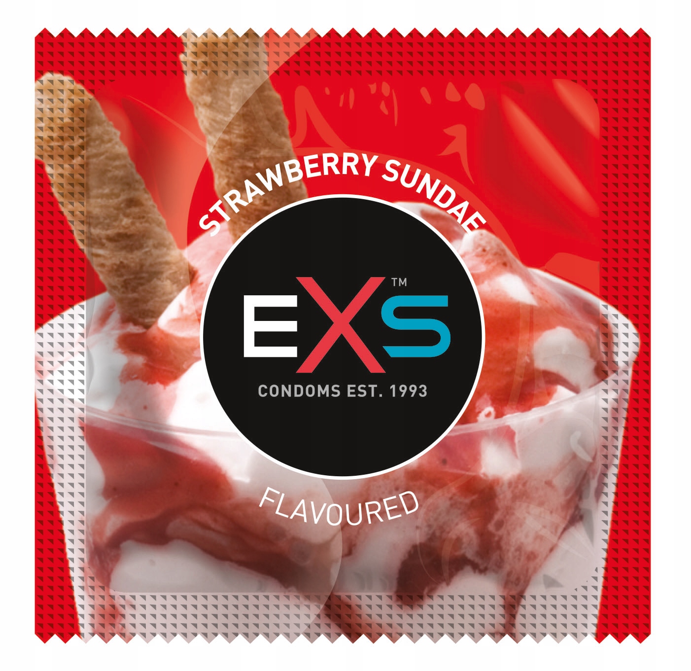 EXS Prezerwatywy o SMAKU TRUSKAWKOWEGO DESERU