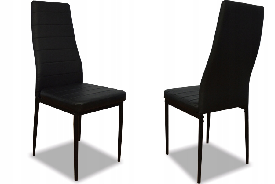 Nowoczesny stół 80x120/160 i 6 CZARNYCH KRZESEŁ Wysokość stołu 75 cm