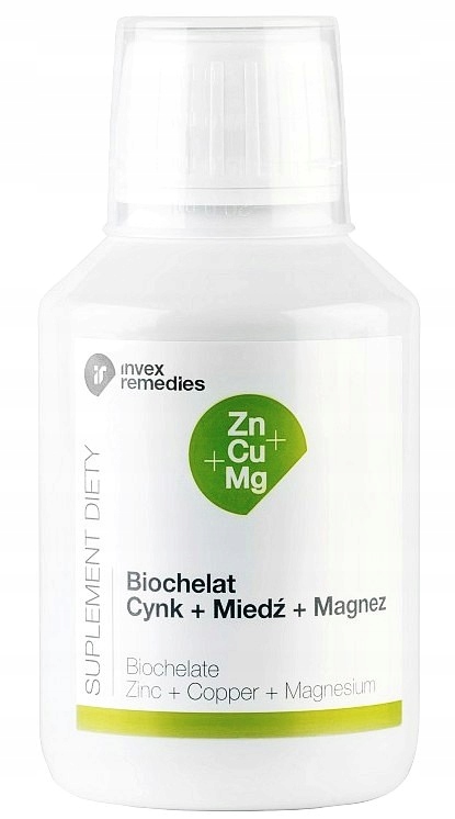 

Biochelat Zn Cu Mg Cynk Miedź Magnez 150ml Invex