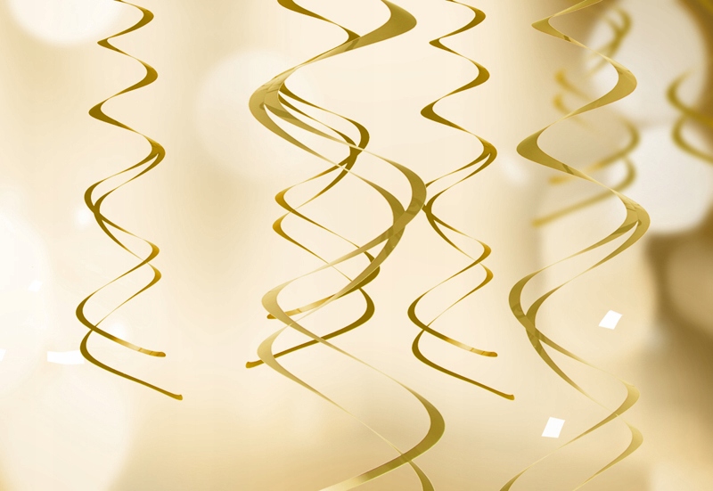 Świderki złote dekoracja wisząca SYLWESTER urodziny EAN (GTIN) 5901157453266