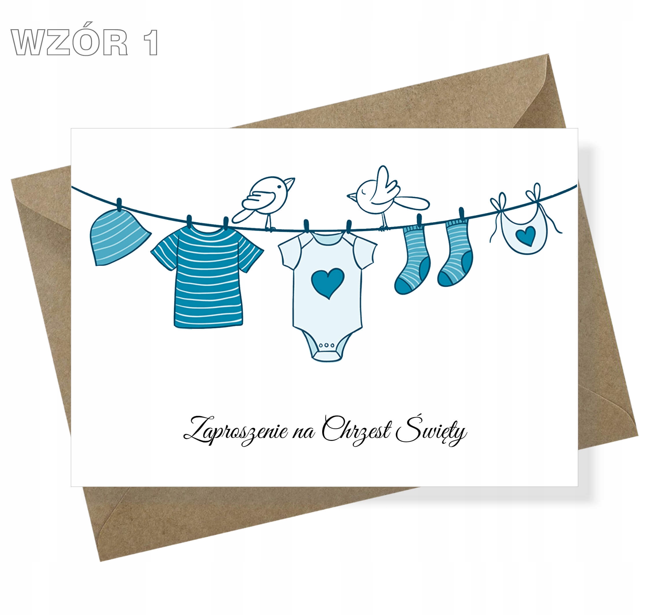 Zaproszenia na chrzest CIUSZKI Baby Shower Rodzaj chrzest