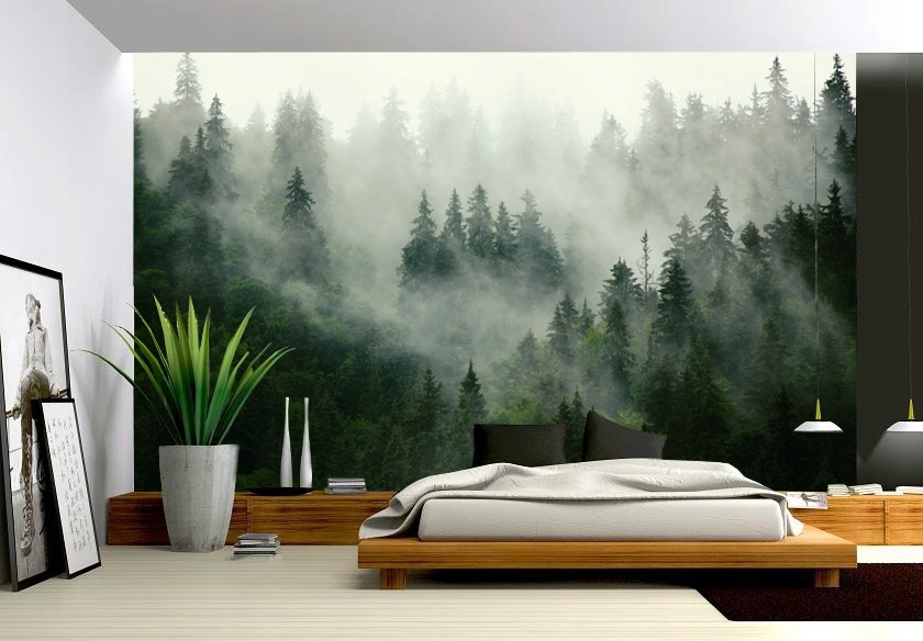 Фото-обои НА FIZELINIE ЛЕС В ТУМАНЕ образец