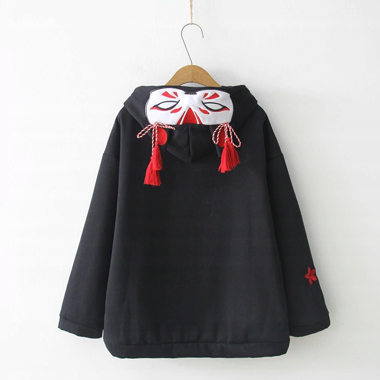 

bluza kaptur kawaii pastel goth uszy kot smok