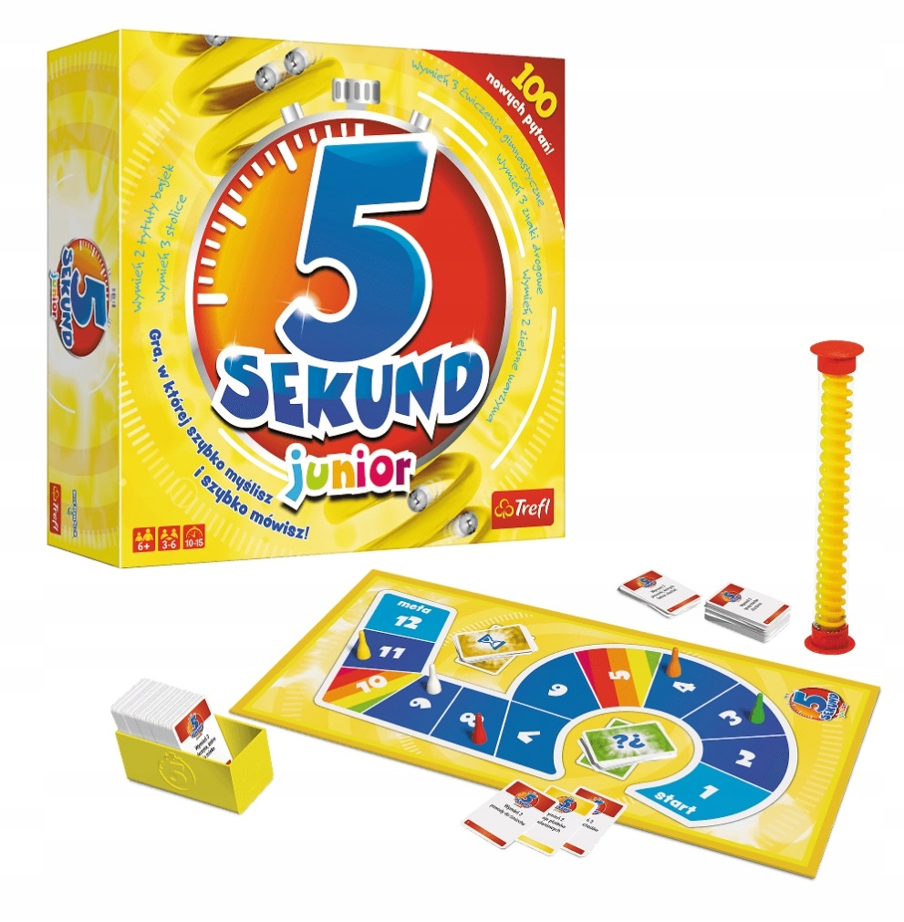 GRA 5 SEKUND JUNIOR EDYCJA SPECJALNA 100 nowych pytań dla dzieci +6 lat