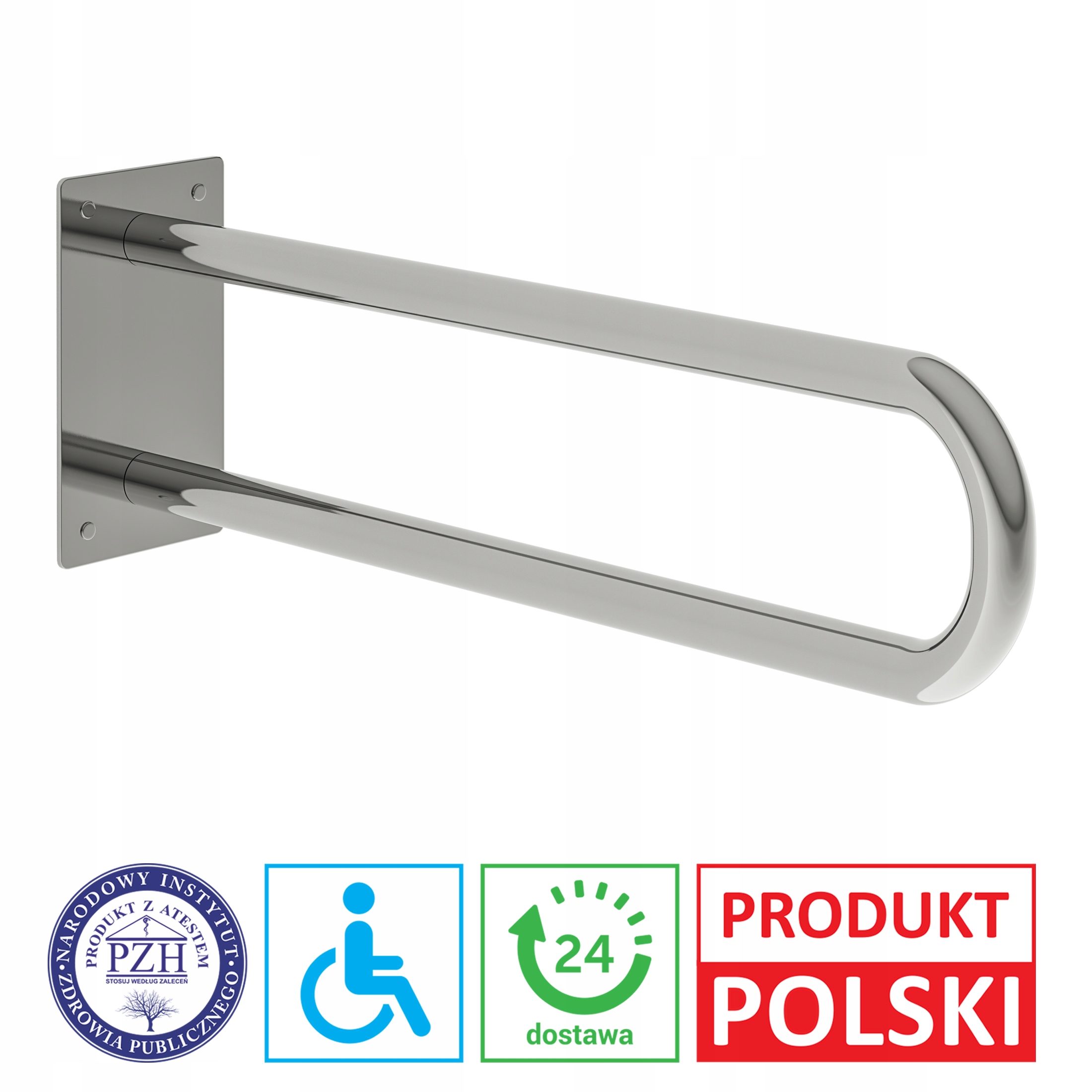 

Poręcz uchwyt łazienkowy drążek stały 50 cm chrom