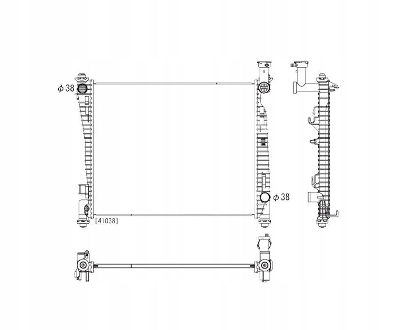 CHŁODNICA WODY JEEP GRAND CHEROKEE 2011- Producent części Inny