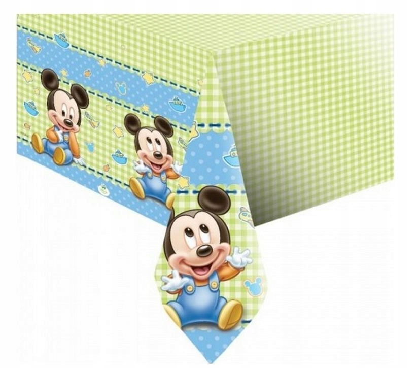 Talerzyki Mickey Baby na URODZINY ROCZEK AŻ 8szt Kolor niebieski