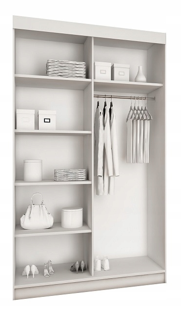 Szafa przesuwna BARCELONA PLUS B-23 100 Biała Szerokość mebla 100 cm