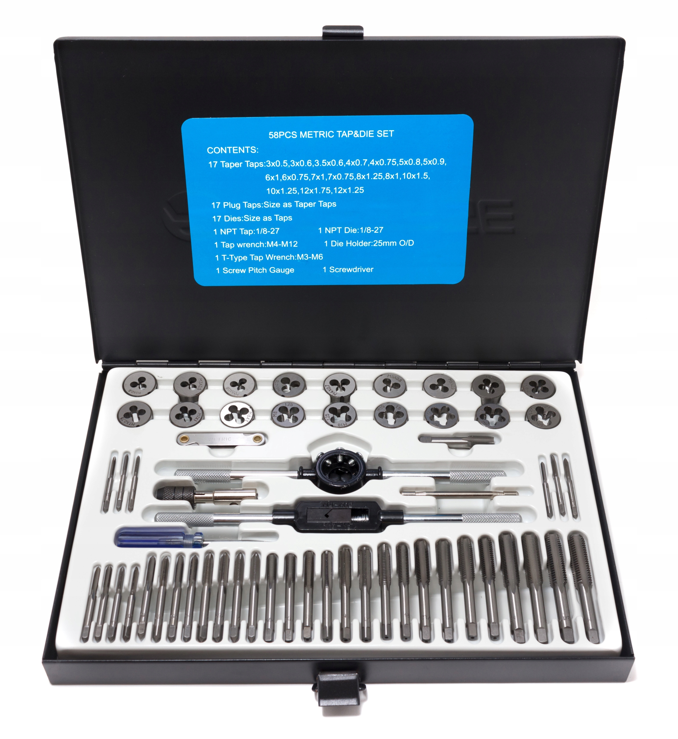 ZESTAW GWINTOWNIKOW I NARZYNEK 58 EL FORSAGE Producent code 8697