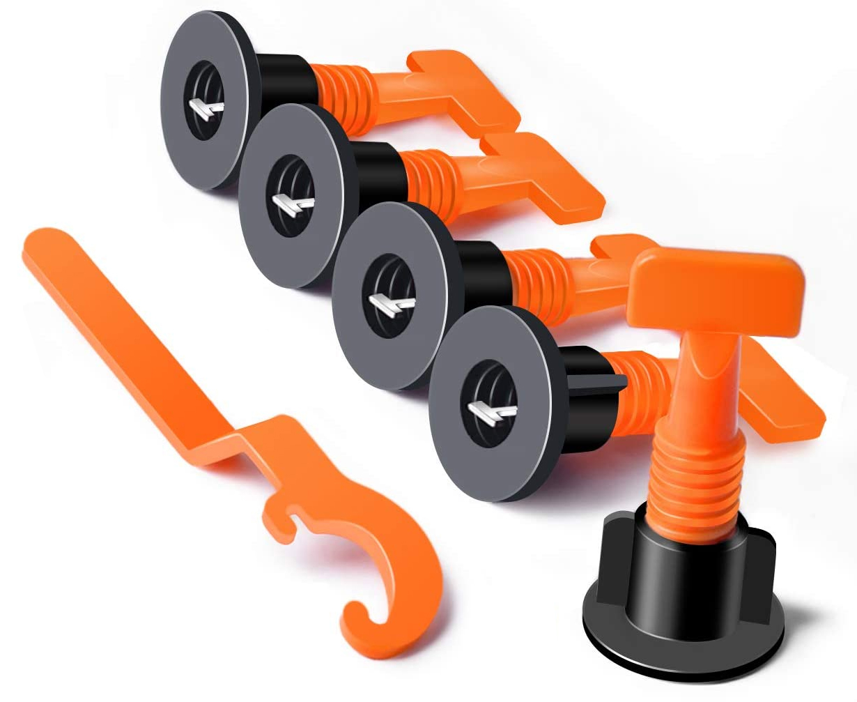 200 sztuk system poziomowania płytek klipsy + 4x klucz, 400 krzyżyków Kod producenta Leveling System Tool Kit