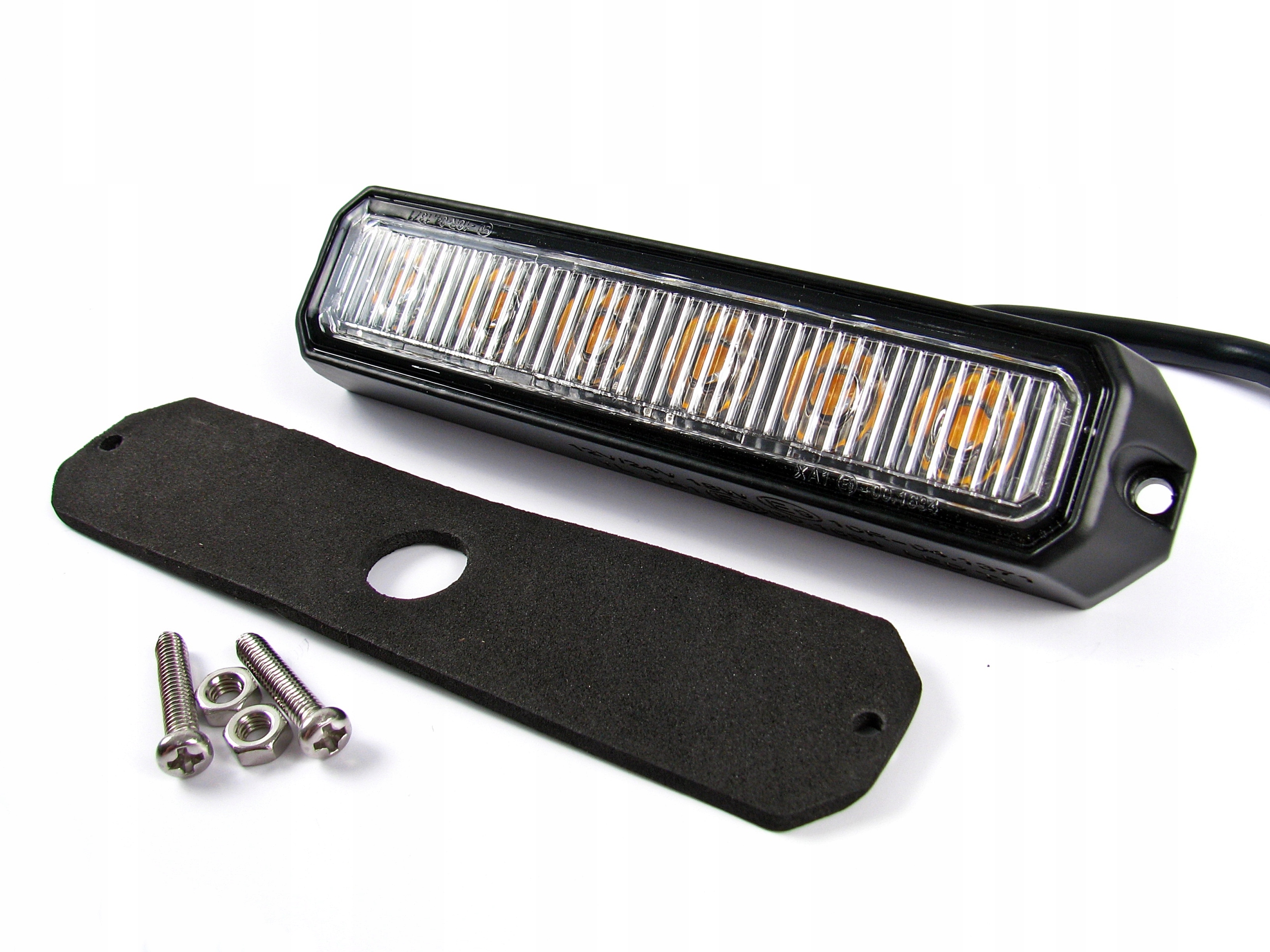 LAMPA 6 LED OSTRZEGAWCZA x4 STROBOSKOP POMOC LAWET Color orange