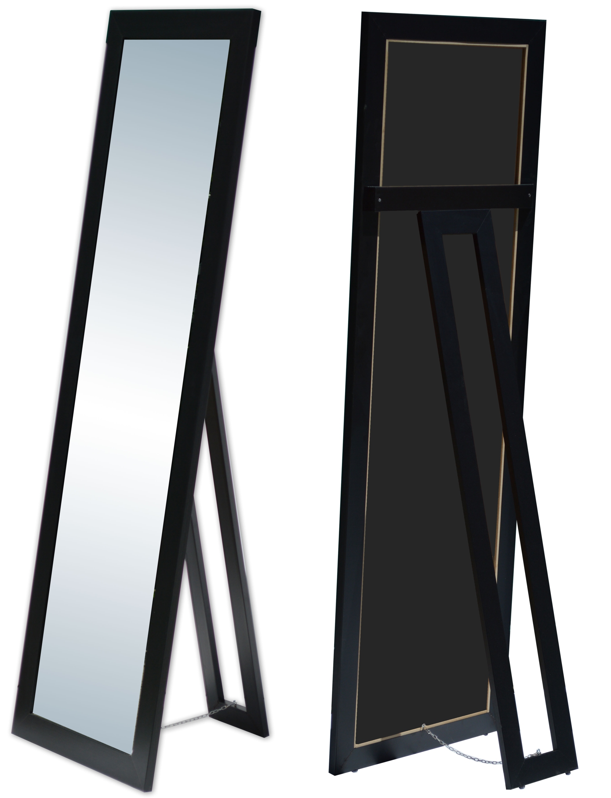 Lustro STOJĄCE BIAŁE 160x50 wenge WĄSKA NOGA MR Wysokość 500 mm